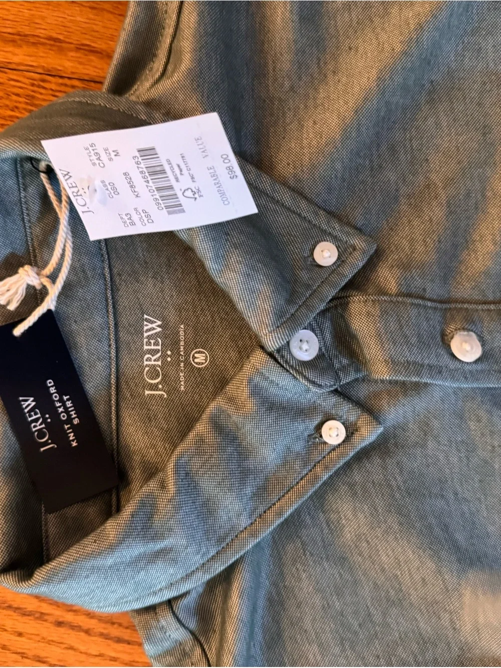 J. Crew Light Green Long-Sleeve Button-Down Pocket Shirt NWT was $99!